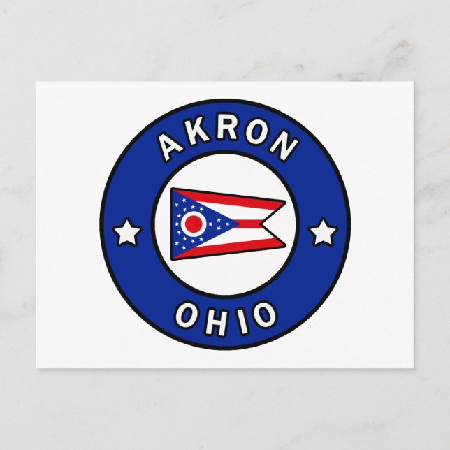 Akron Ohio Postcard (Front)