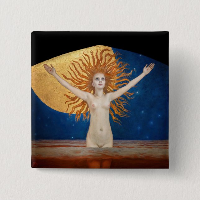 Akseli Gallen-Kallela - Ad Astra 15 Cm Square Badge (Front)