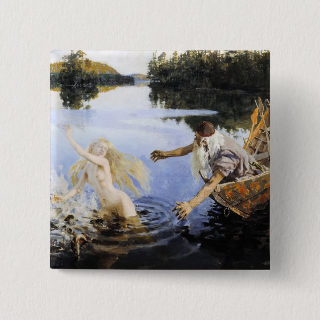 Akseli Gallen-Kallela - Aino Myth 15 Cm Square Badge (Front)