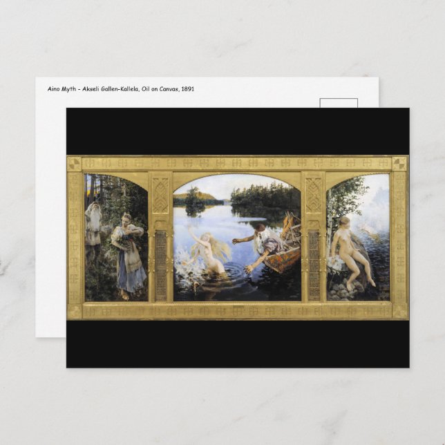 Akseli Gallen-Kallela - Aino Myth Postcard (Front/Back)
