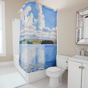 Akseli Gallen-Kallela - Cloud Towers Shower Curtain