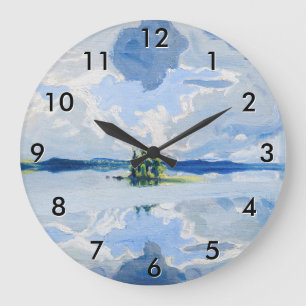 Akseli Gallen-Kallela - Clouds above a Lake Large Clock