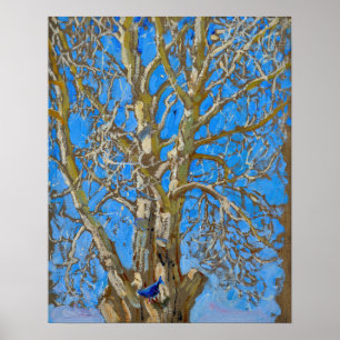 Akseli Gallen-Kallela - Crack Willow and Blue Bird Poster