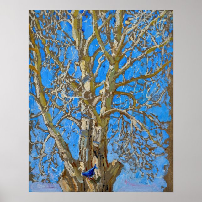 Akseli Gallen-Kallela - Crack Willow and Blue Bird Poster (Front)