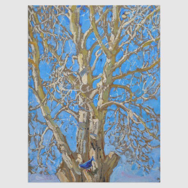 Akseli Gallen-Kallela - Crack Willow and Blue Bird Tissue Paper (Creator Uploaded)