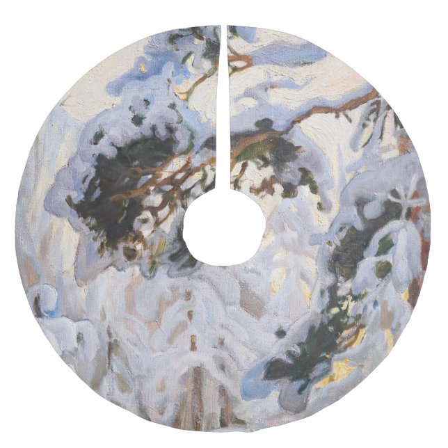 Akseli Gallen-Kallela - Forest in Winter Brushed Polyester Tree Skirt (Front)