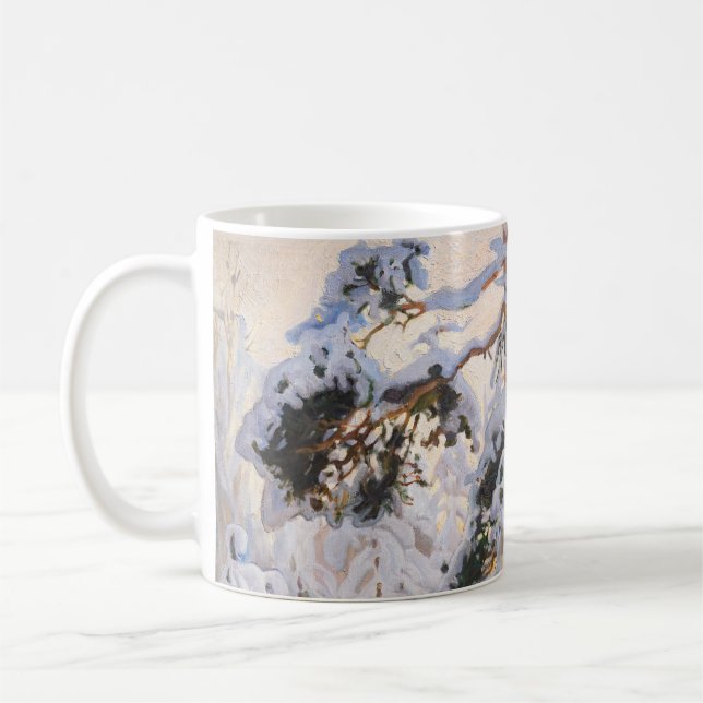 Akseli Gallen-Kallela - Forest in Winter Coffee Mug (Left)
