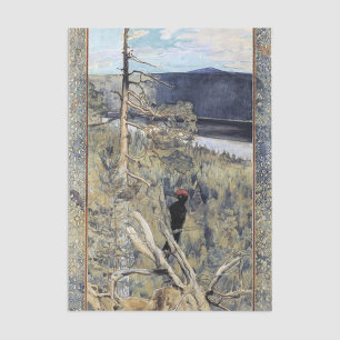 Akseli Gallen-Kallela - Great Black Woodpecker Tissue Paper