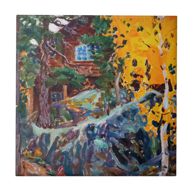 Akseli Gallen-Kallela - Kalela in Autumn Ceramic Tile (Front)
