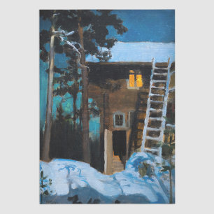 Akseli Gallen-Kallela - Kalela on a Winter Tissue Paper