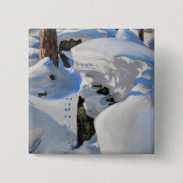 Akseli Gallen-Kallela - Lair of the Lynx 15 Cm Square Badge (Front)