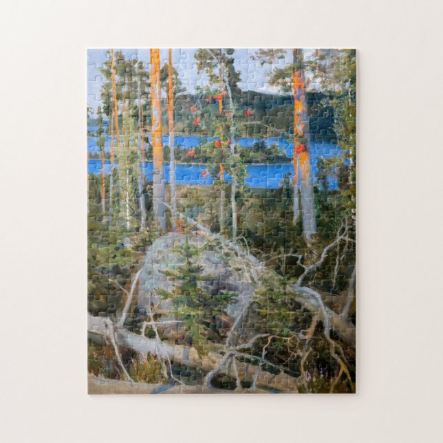 Akseli Gallen-Kallela - Lake in the Wilderness Jigsaw Puzzle (Vertical)
