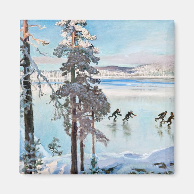 Akseli Gallen-Kallela - Skaters near Kalela Shore Magnet (Front)