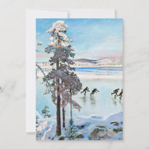 Akseli Gallen-Kallela - Skaters near Kalela Shore Thank You Card