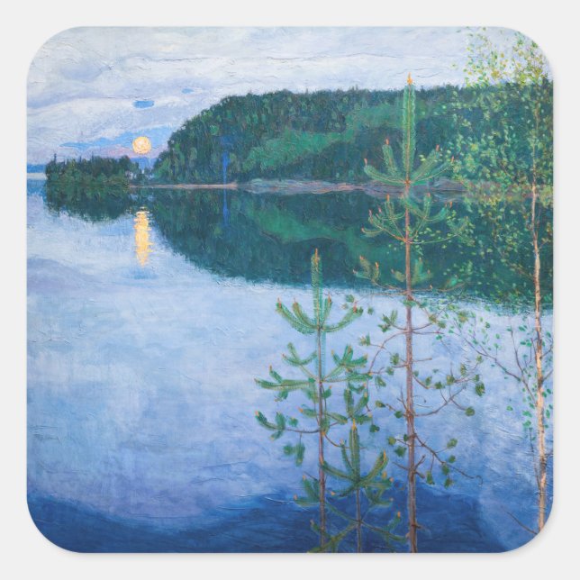 Akseli Gallen-Kallela - Spring Night Square Sticker (Front)