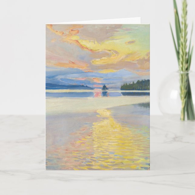 Akseli Gallen-Kallela - Sunset over Lake Ruovesi Card (Front)