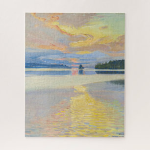 Akseli Gallen-Kallela - Sunset over Lake Ruovesi Jigsaw Puzzle
