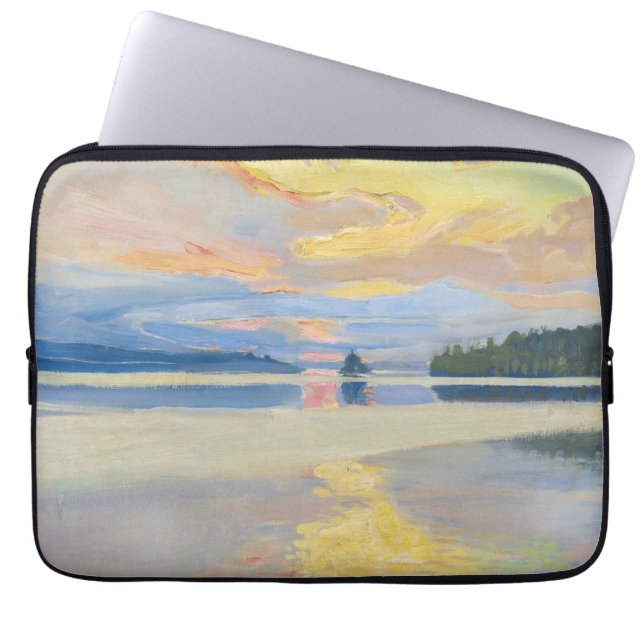 Akseli Gallen-Kallela - Sunset over Lake Ruovesi Laptop Sleeve (Front)