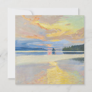 Akseli Gallen-Kallela - Sunset over Lake Ruovesi Thank You Card