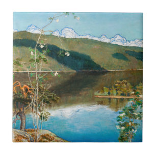 Akseli Gallen-Kallela - Thunderclouds on Horizon Ceramic Tile