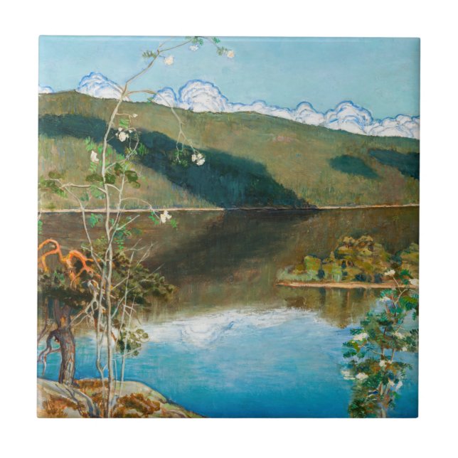 Akseli Gallen-Kallela - Thunderclouds on Horizon Ceramic Tile (Front)