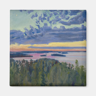 Akseli Gallen-Kallela - View over a Lake at Sunset Magnet