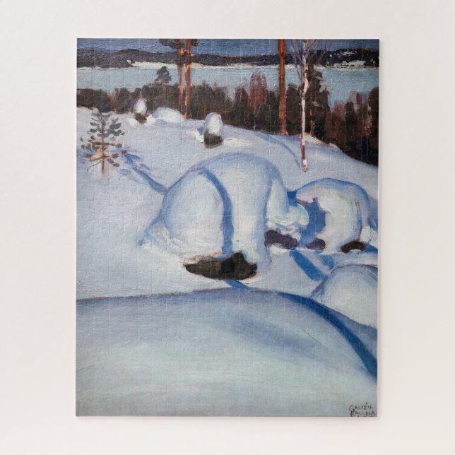 Akseli Gallen-Kallela - Winter Landscape #1 Jigsaw Puzzle (Vertical)