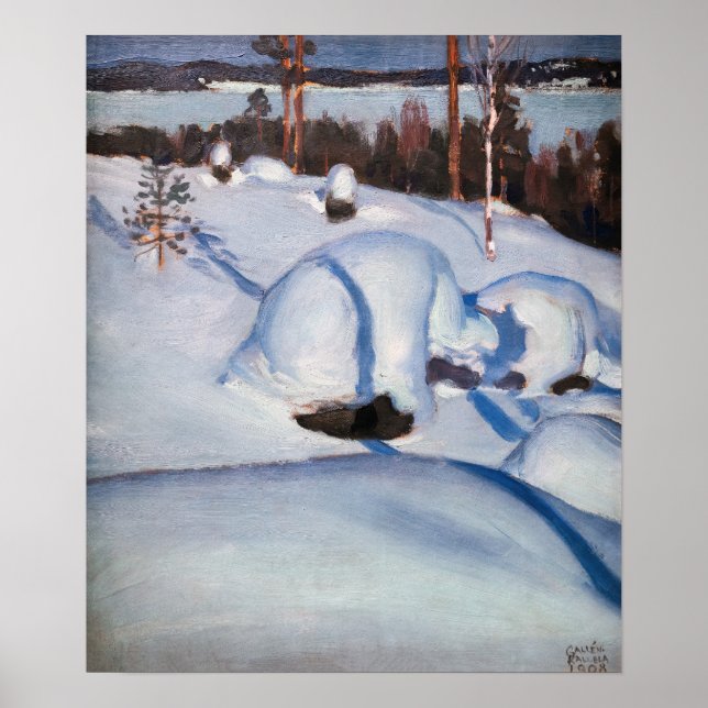 Akseli Gallen-Kallela - Winter Landscape #1 Poster (Front)