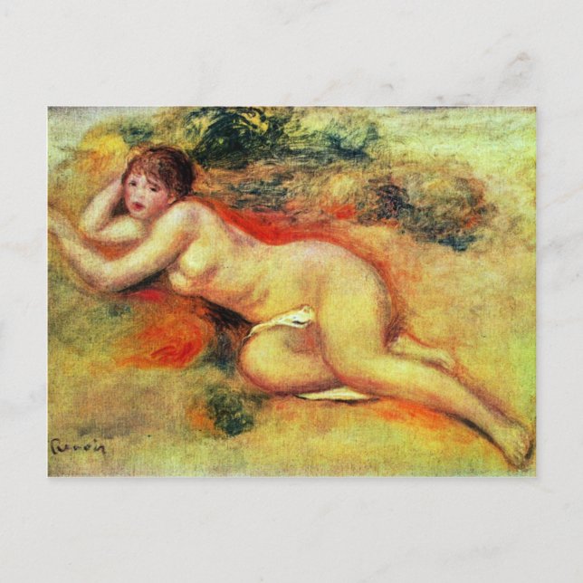 Akt By Pierre-Auguste Renoir (Best Quality) Postcard (Front)