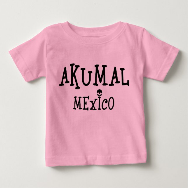 Akumal Mexico Design - Baby Fine Jersey T-Shirt (Front)