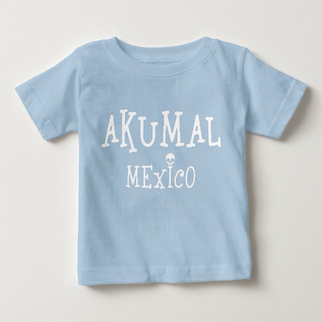 Akumal Mexico Design - Baby Fine Jersey T-Shirt (Front)