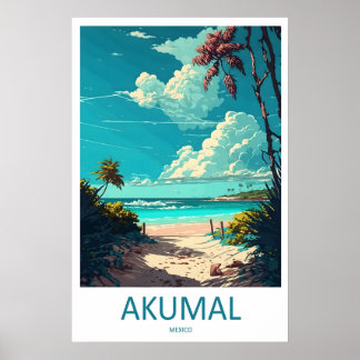 Akumal Vintage Travel Poster Ski National Park