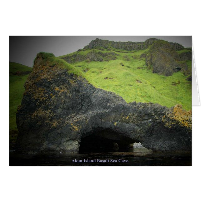 Akun Island Basalt Sea Cave Card (Front Horizontal)