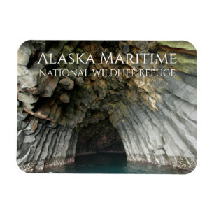 Akun Island Columnar Basalt Cave, Aleutian Islands Magnet