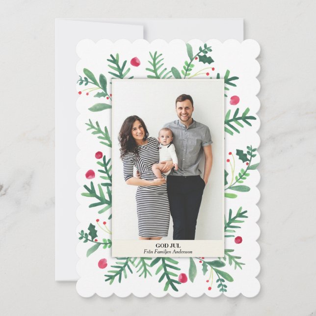 Akvarellmålning | God Jul (Front)