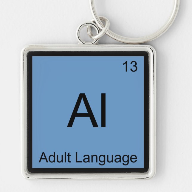 Al - Adult Language Funny Chemistry Element Symbol Key Ring (Front)