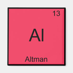 Al - Altman Funny Chemistry Element Symbol T-Shirt Magnet