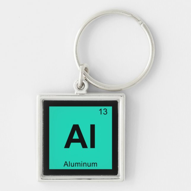 Al - Aluminium Chemistry Periodic Table Symbol Key Ring (Front)