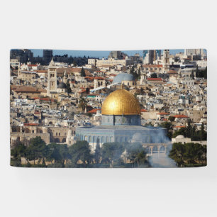 Al Aqsa Jerusalem Dome of Rock Palestine Artwork Banner