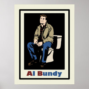 Al Bundy on the toilet Married with children Poster