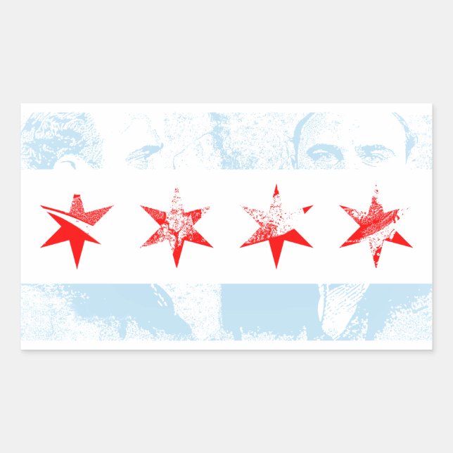 Al Capone Chicago Flag Rectangular Sticker (Front)