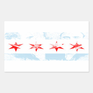 Al Capone Chicago Flag Rectangular Sticker