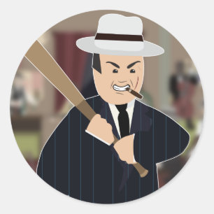Al Capone(Simple History) Classic Round Sticker