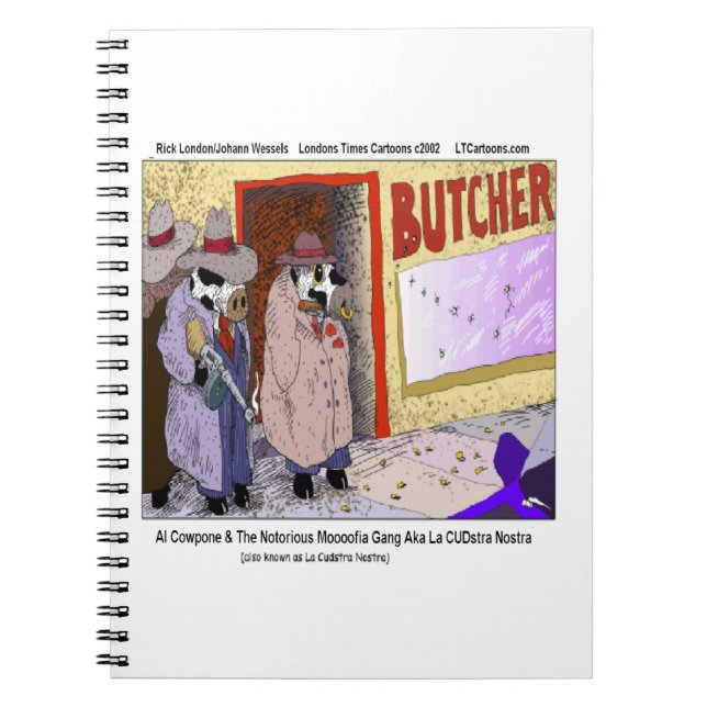 Al Cowpone & The Moofia Gang Funny Cows Notebook (Front)
