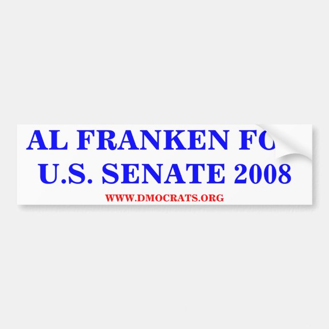AL FRANKEN FOR U.S. SENATE 2008 Sticker (Front)