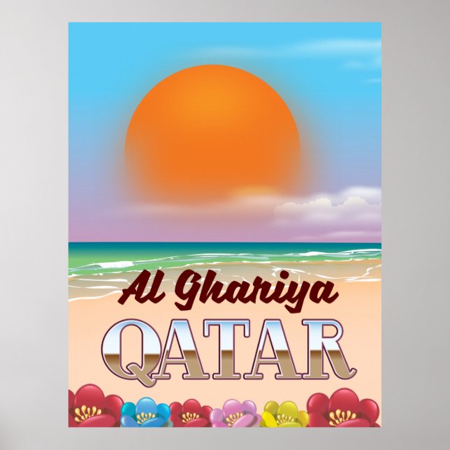 Al Ghariya Qatar beach poster (Front)