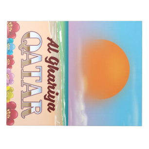 Al Ghariya Qatar beach poster Notepad