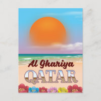 Al Ghariya Qatar beach poster