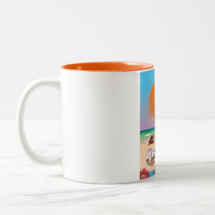 Al Ghariya Qatar beach poster Two-Tone Coffee Mug