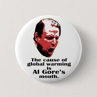 Al Gore Global Warming Black 6 Cm Round Badge